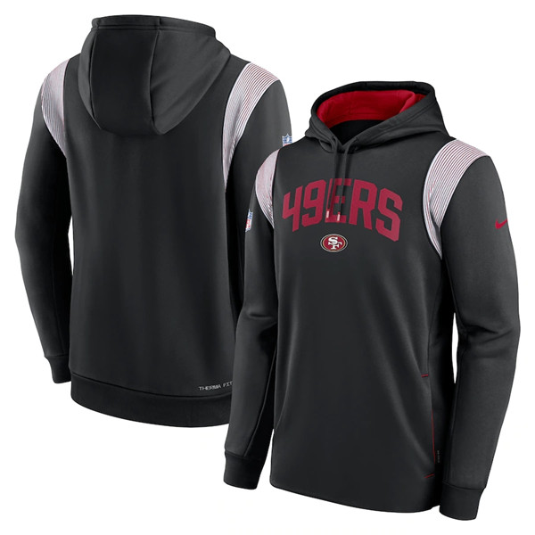 Men's San Francisco 49ers Black Sideline Stack Performance Pullover Hoodie,We sell and wholesale Men's San Francisco 49ers Black Sideline Stack Performance Pullover Hoodie on line form chian!